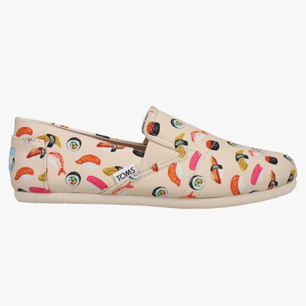 TOMS Women's Redondo Sushi Print Slip On Flats